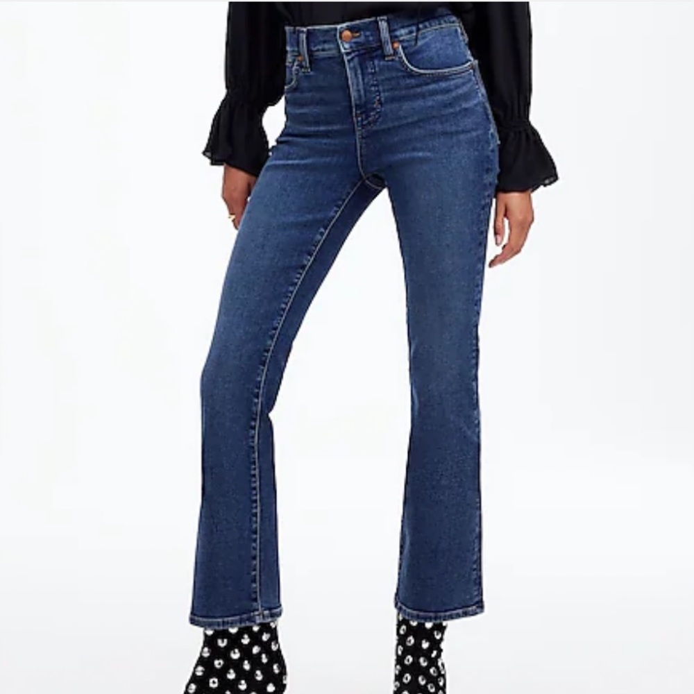 Madewell Kick out crop jeans in dark blue wash SIZE 25!